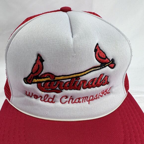 1982 St. Louis Cardinals World Champs Foam SnapBack Trucker Hat Cap Vintage MLB - Picture 14 of 14